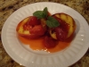 Grilled Nectarines with strawberries