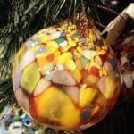 Multicolor glass Christmas ornament